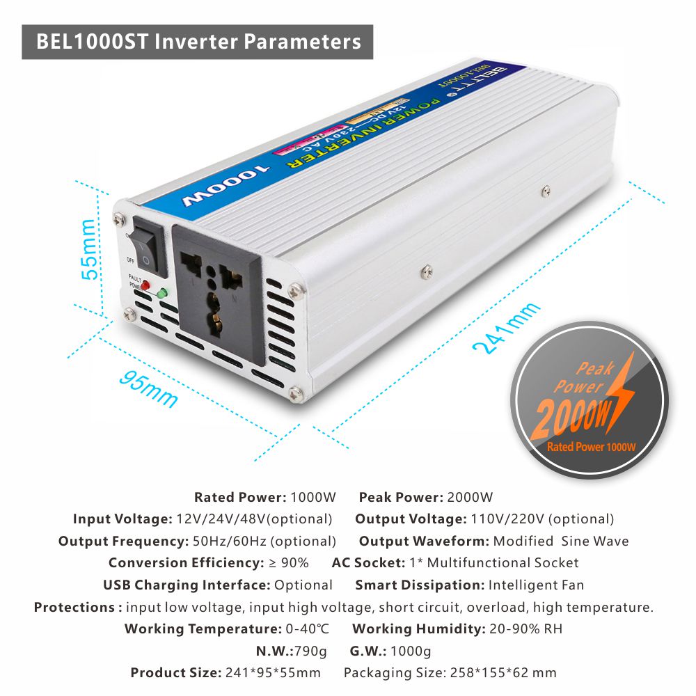 BELTTT 1000W modified sine wave inverter